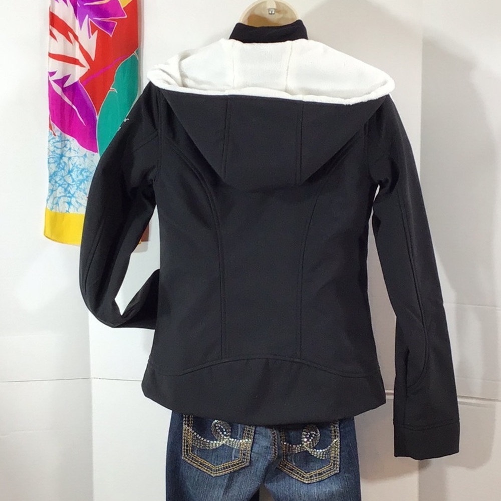 Spyder black zip front hooded jacket NWOT - Picture 7 of 15